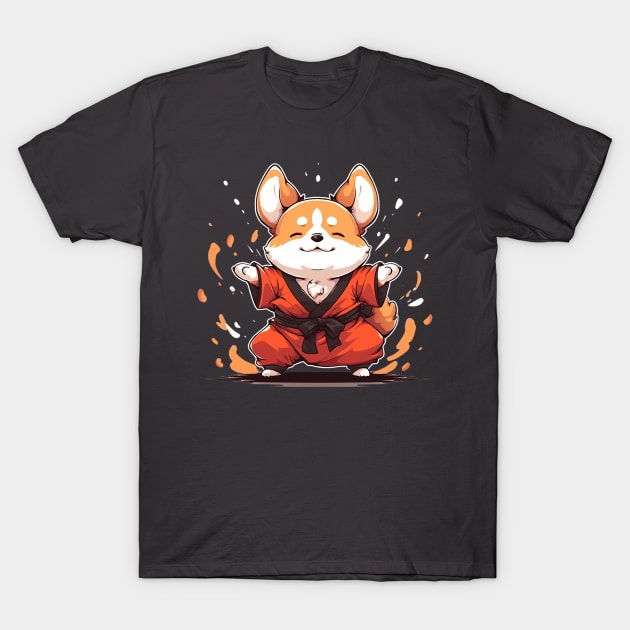 karate corgi T-Shirt by piratesnow